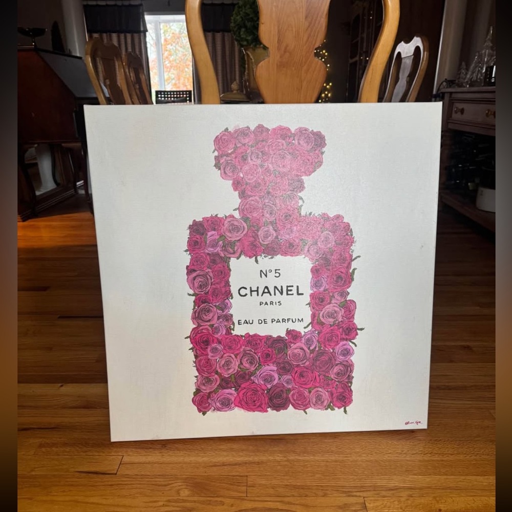 Olivia Gal Chanel Number 5 Rose II 30 X 30 Canvas Wall Art